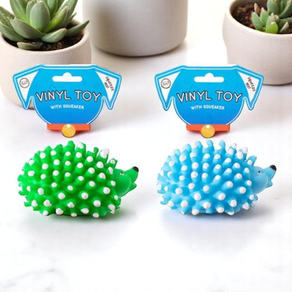 SQUEAKY VINYL HEDGEHOG DOG TOY
